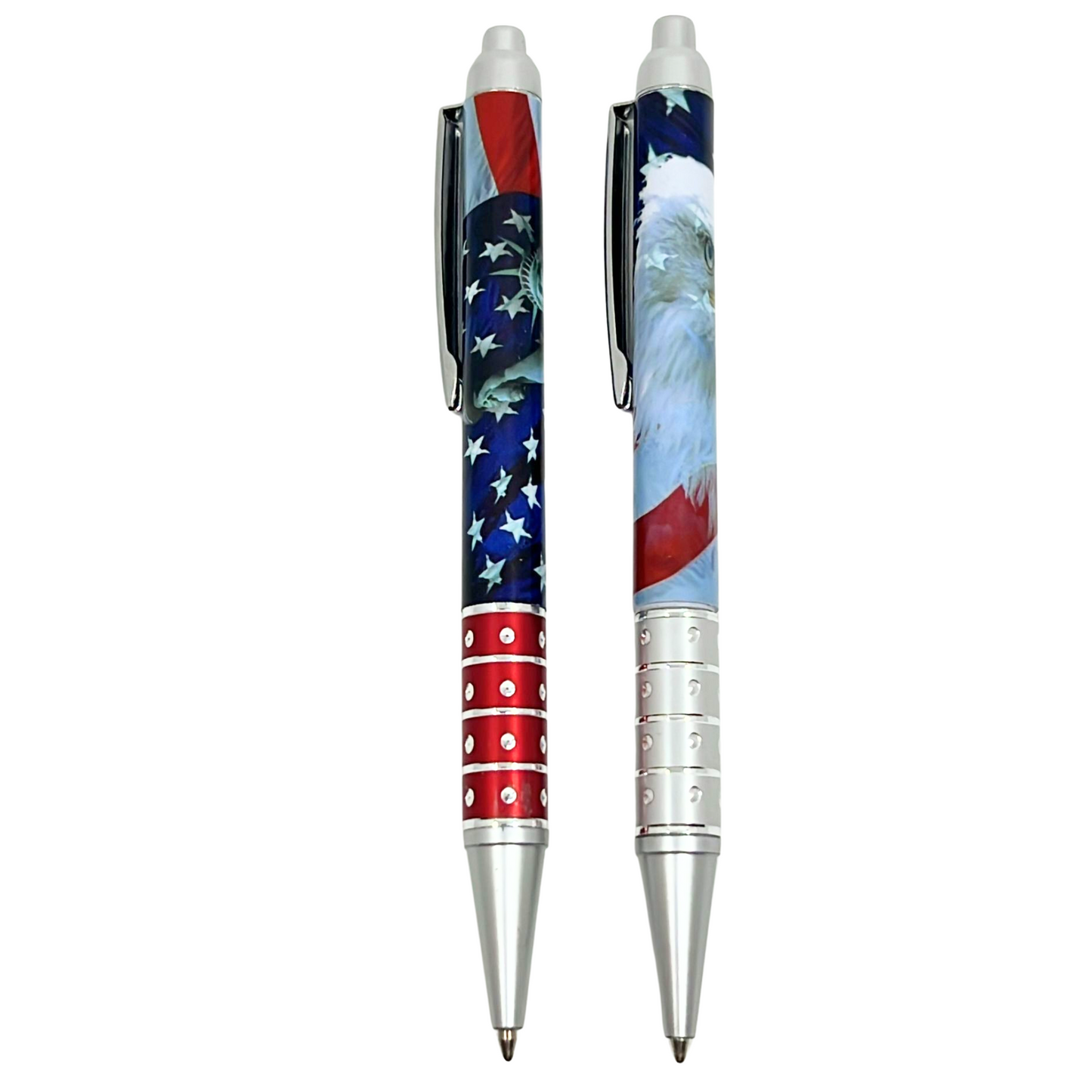 USA Flag Patriotic Pen with Soft Grip: 1CT