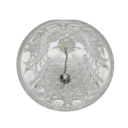 99¢- Handheld Glass Bell – Elegant Decorative Bell for Signaling, Ceremonies, or Décor: 1CT