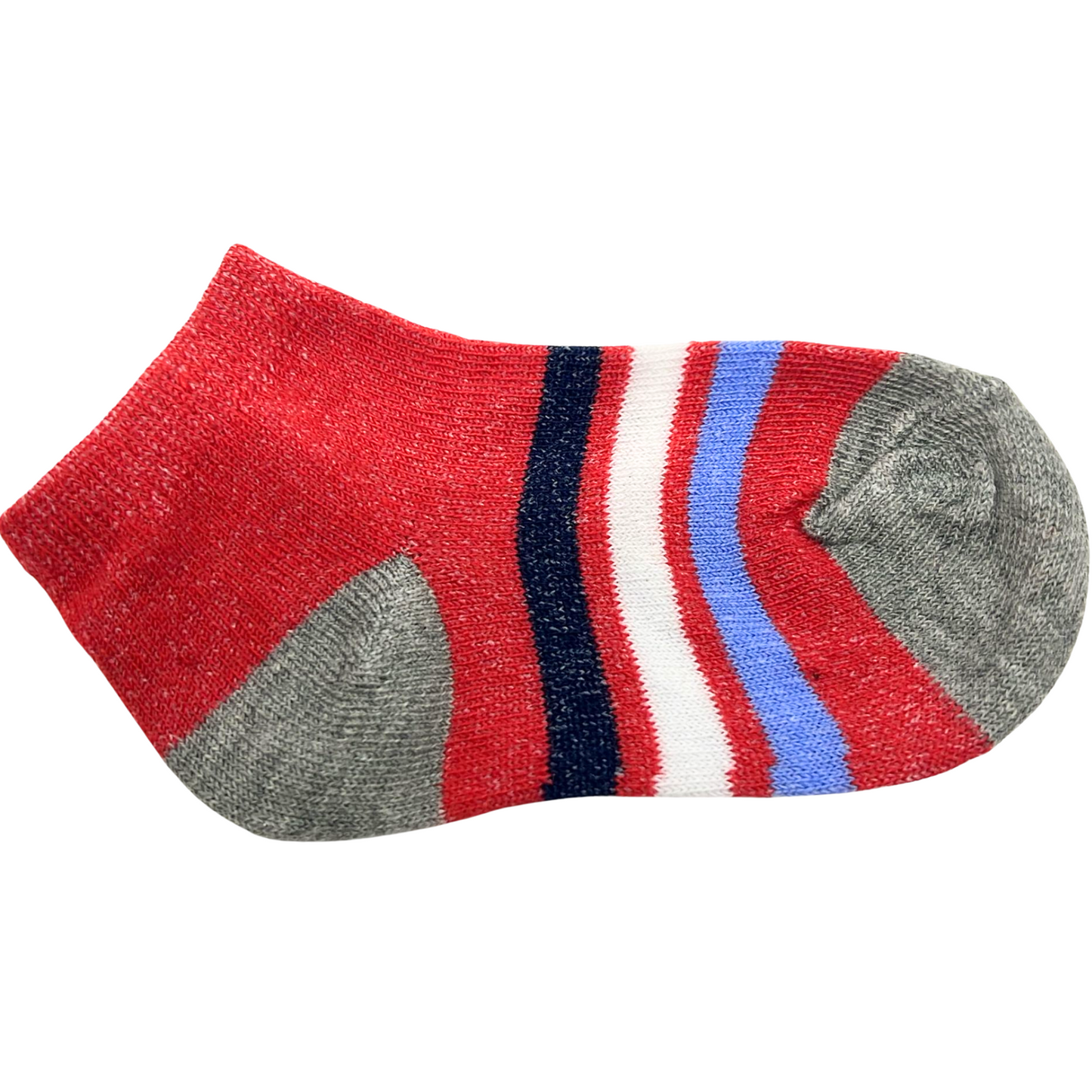 99¢- Soft & Stretchy Pair of Comfort Fit Red Kids’ Ankle Socks: 1CT