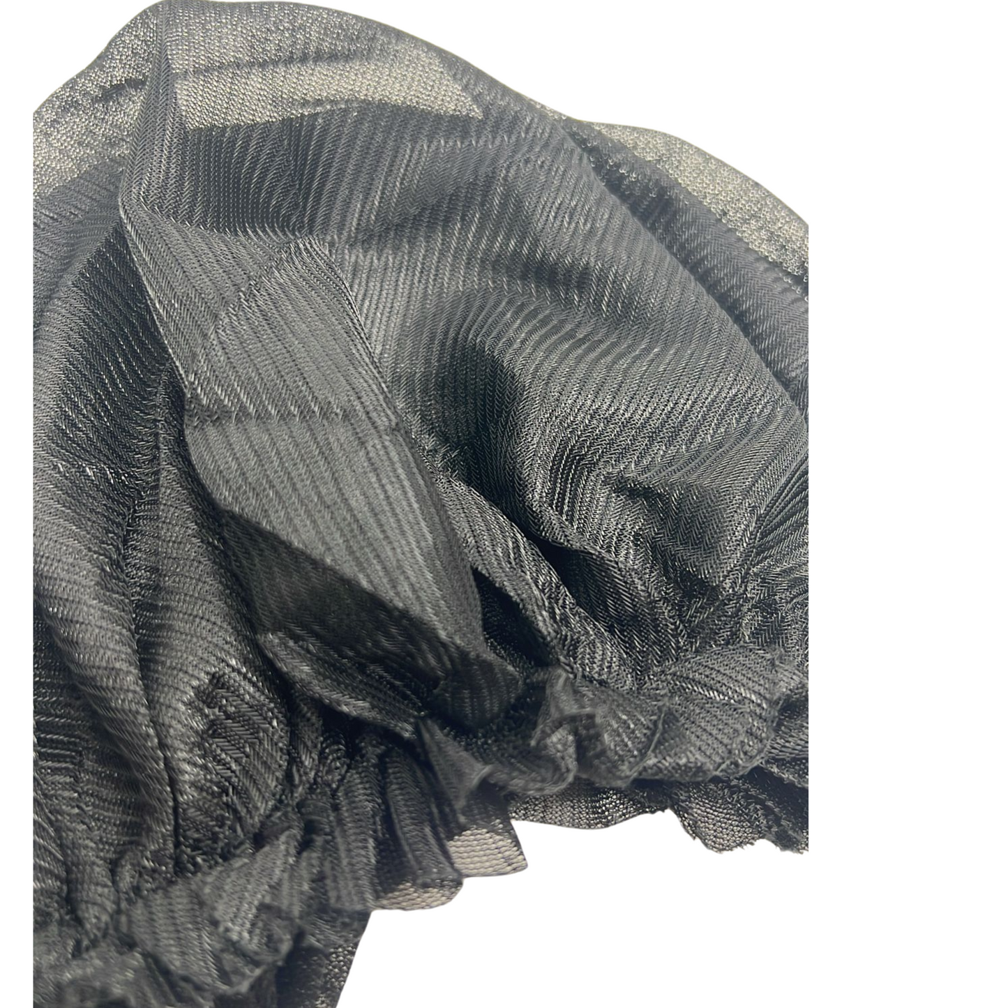 X-Large Satin Jumbo Sleep Cap in Black: 1CT