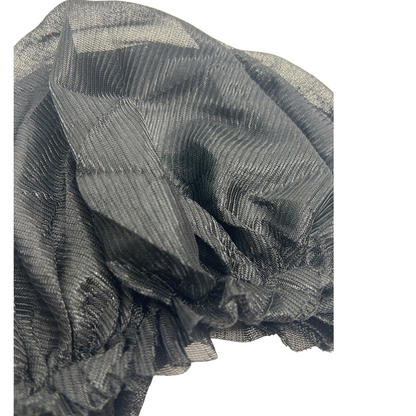 X-Large Satin Jumbo Sleep Cap in Black: 1CT