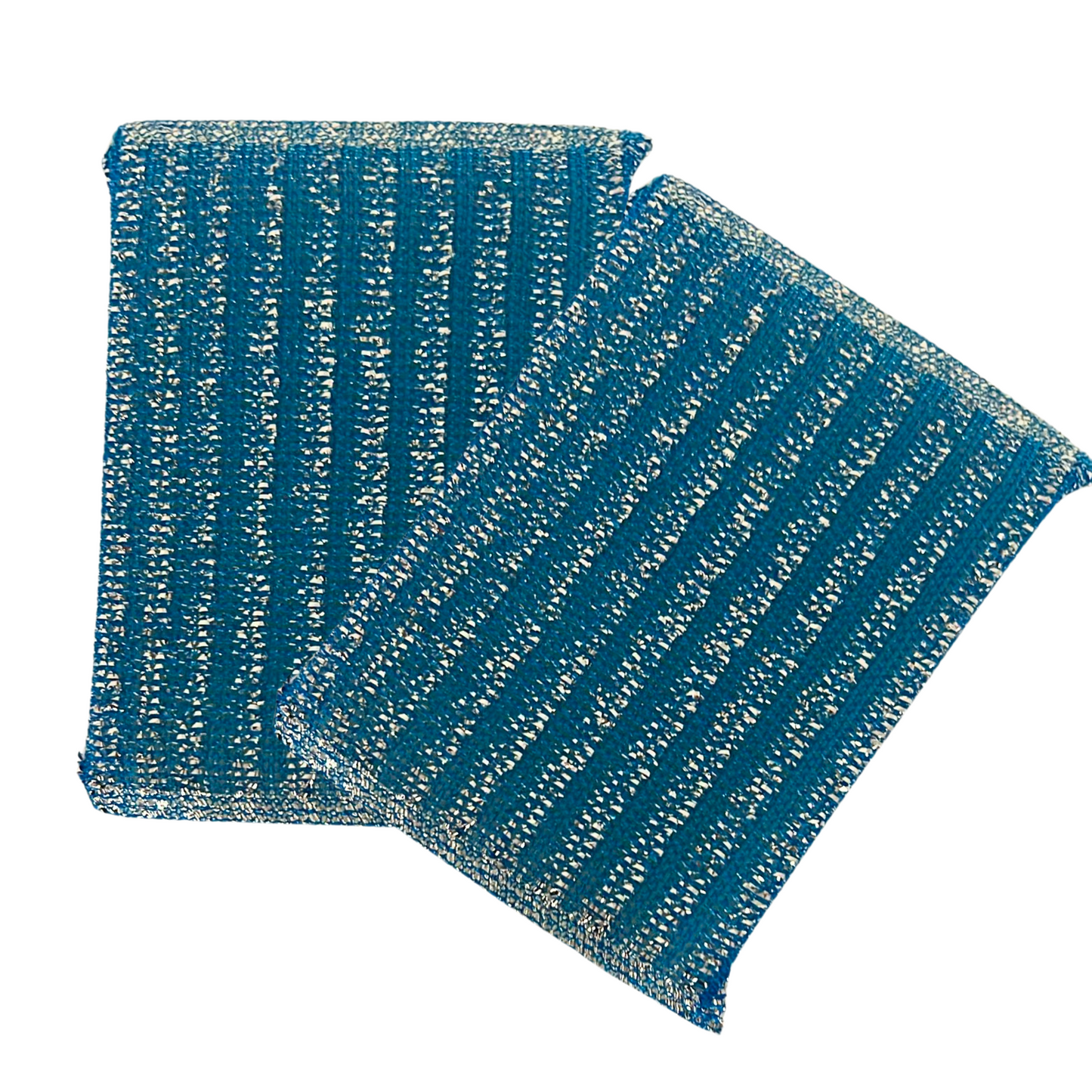 99¢-2 PCS Double-Side Metallic Surface Scrubber – Kitchen & Bathroom Cleaning Dish Sponge for Dishes, Pots, Pans, and Utensils