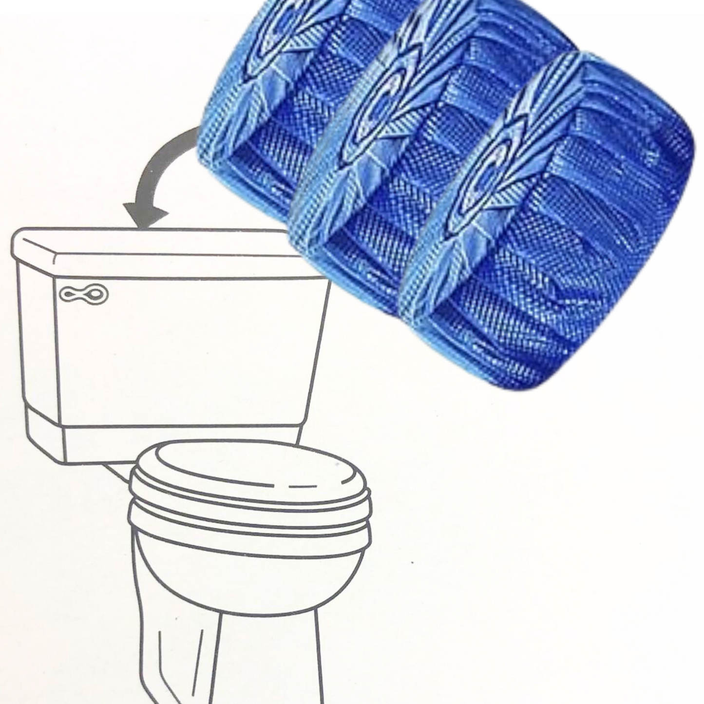 99¢- Toilet Cleaning Blocks – Automatic In-Bowl Freshness and Stain Removal: 1CT