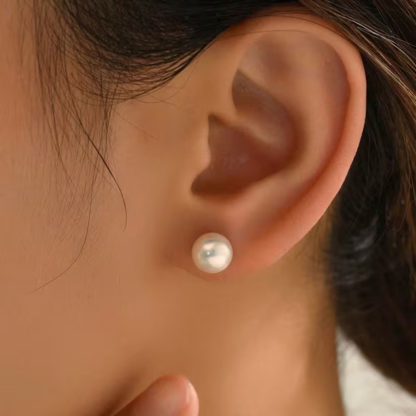 Pearl Stud Earrings for Girls & Women: 1 Pair Earing product image 5