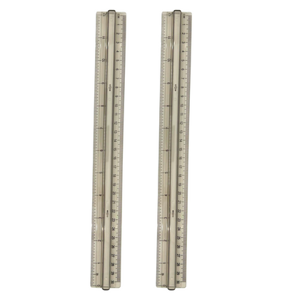 99¢– 12" Raised Grip Aluminium Ruler – Metric & Imperial Scale