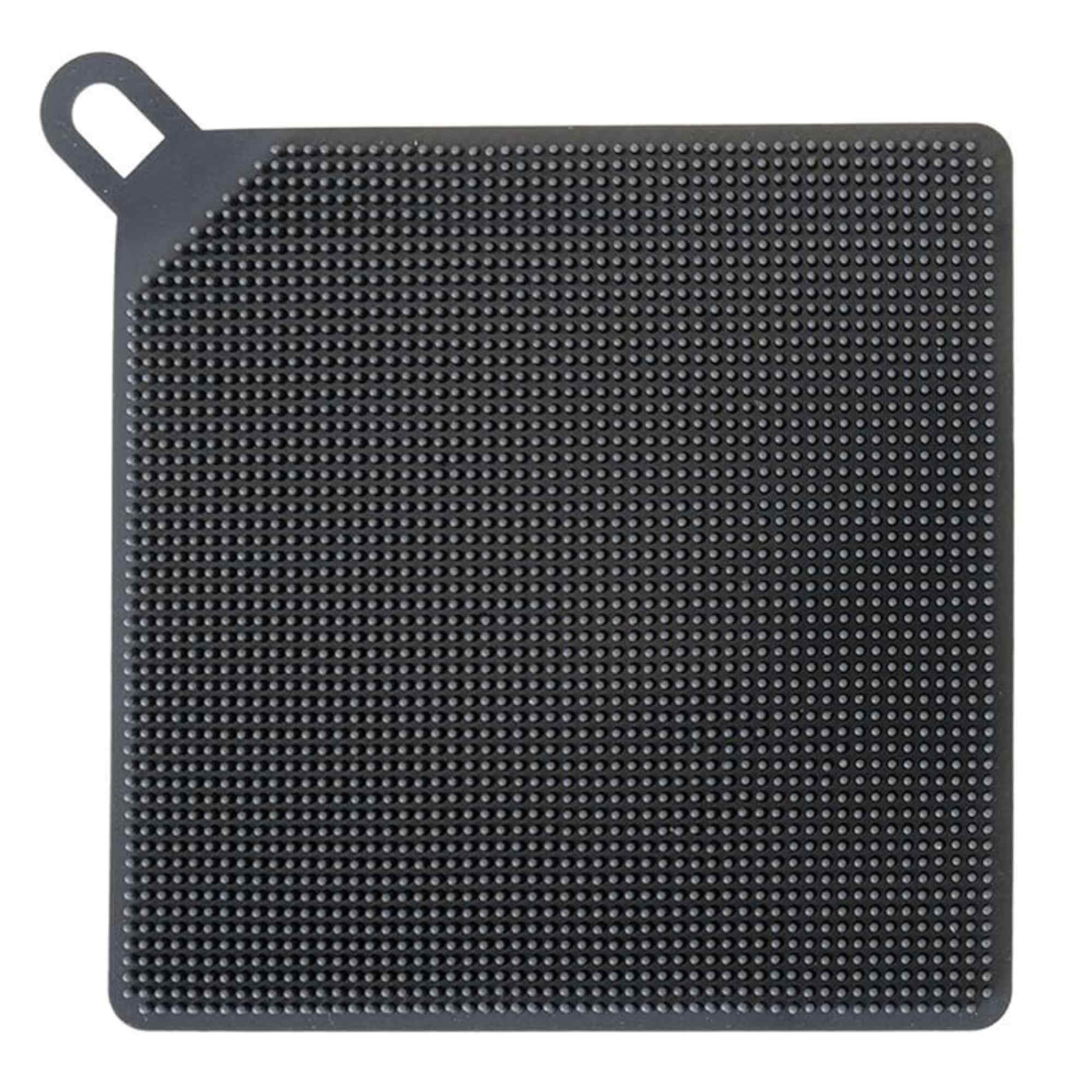 4.3" Square Silicone Sponge Scrubber: 1 Pack Sponges & Scouring Pads Kitchen Accessories size and feature image