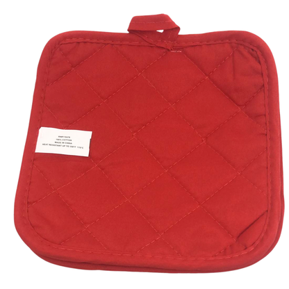 99¢-  Heat-Resistant Pot Holder for Oven – Quilted Cotton Hot Pad for Baking, Cooking, and All Grilling: 1CT
