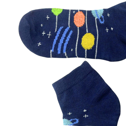 99¢ - Soft & Stretchy Pair of Comfort Fit Navy Blue Kids’ Ankle Socks: 1CT