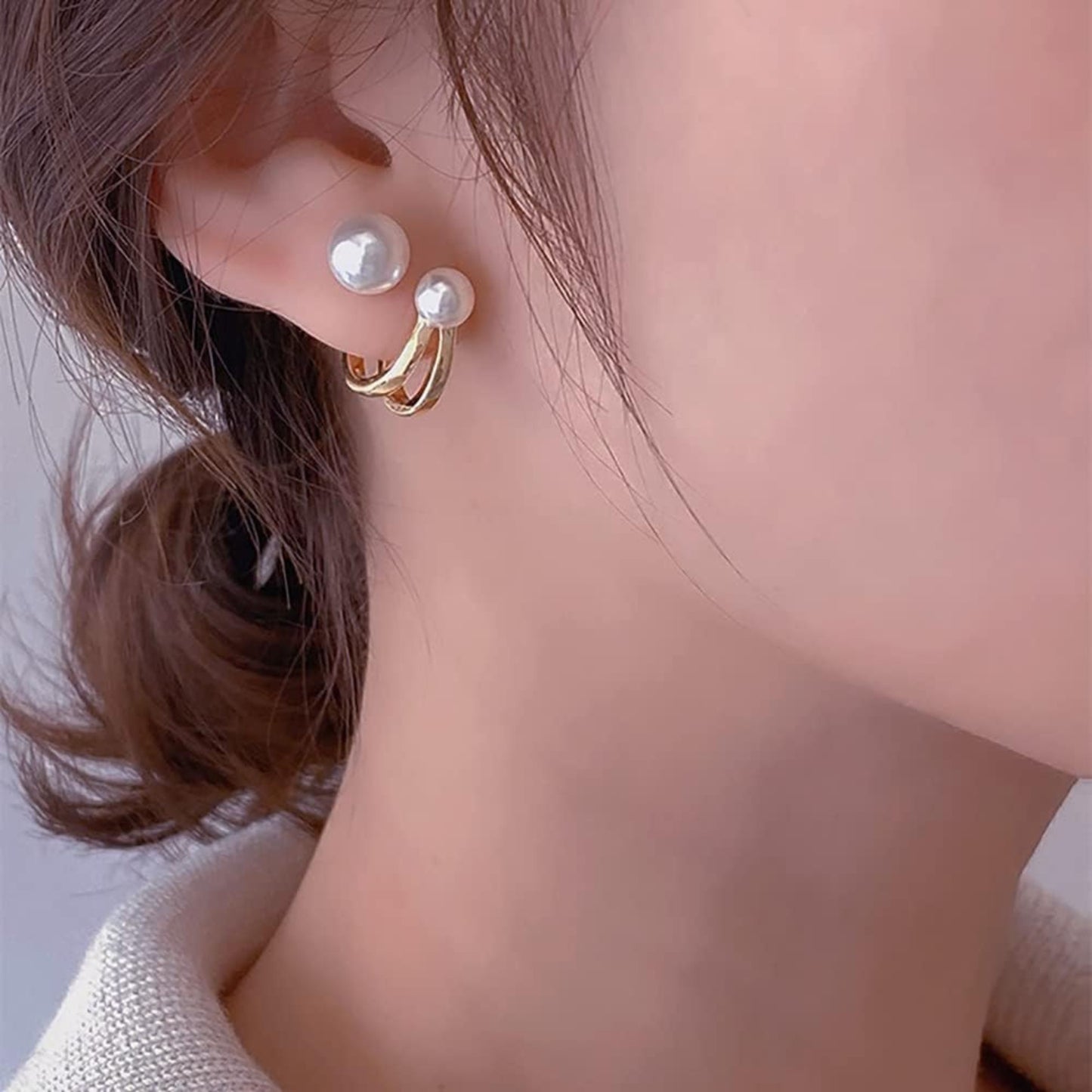Pearl Stud Earrings for Girls & Women: 1 Pair Earing product image 6