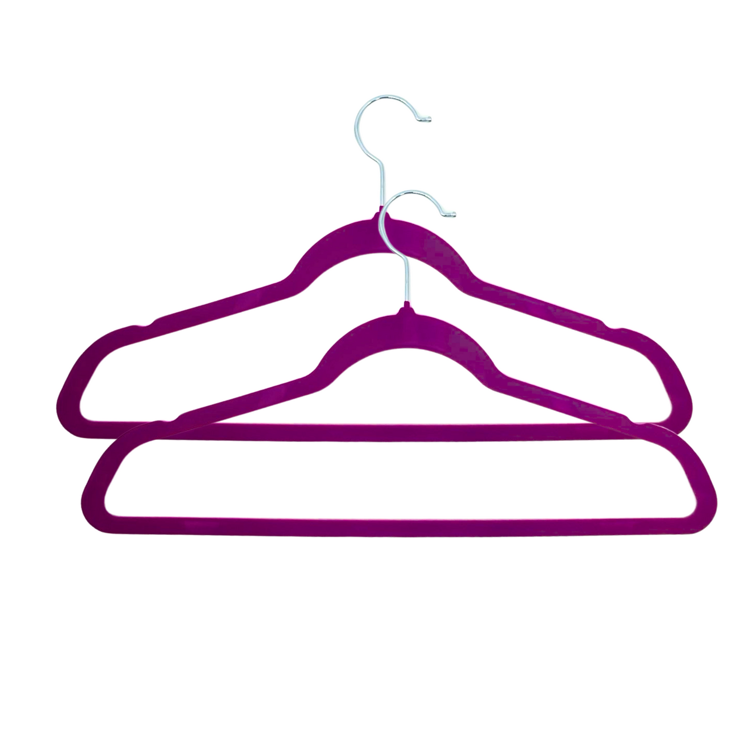 99¢ - Basics Slim Velvet Non-Slip Suit Hangers – Pack of 2, Space-Saving Ultra-Thin Design with 360° Swivel Hook: 1CT