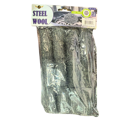 99¢ -Steel Wool for Mice Control – 12 PCS Fine Steel Wool Pads | Mice Repellent and Sealant