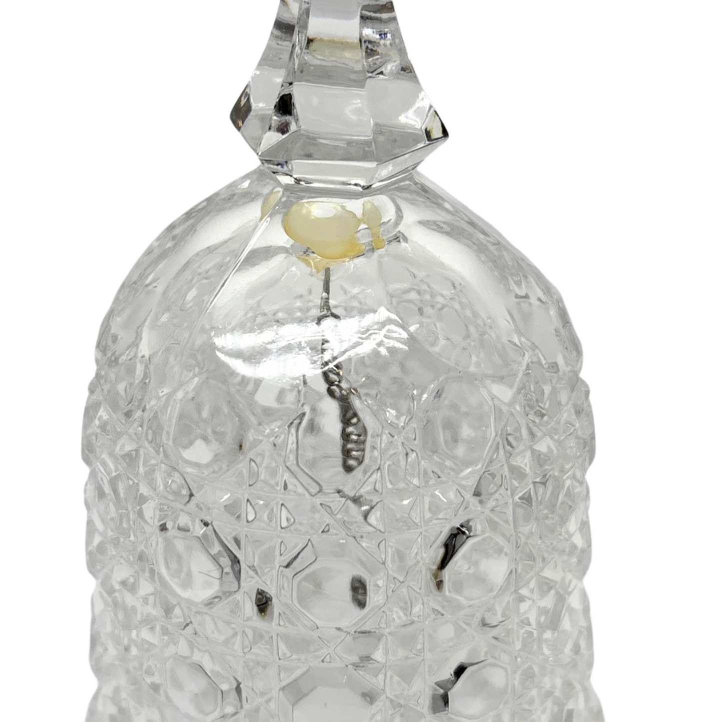 99¢- Handheld Glass Bell – Elegant Decorative Bell for Signaling, Ceremonies, or Décor: 1CT
