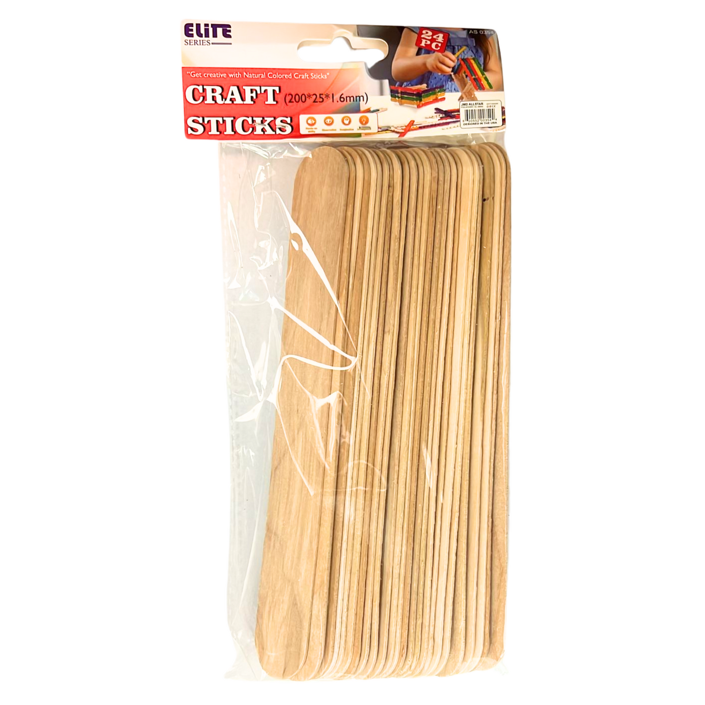 99¢-Incraftables 8" Natural Color Popsicle Craft Sticks – 24 pcs