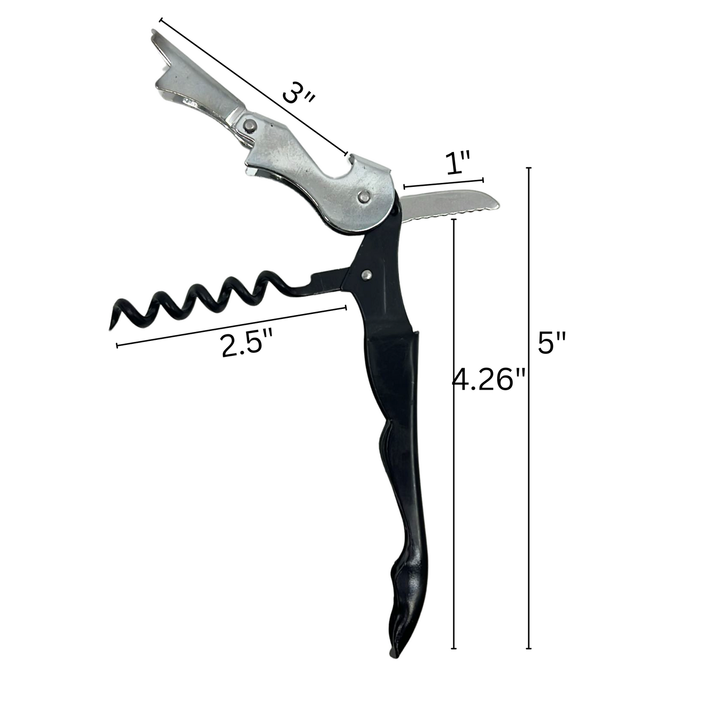 99¢ - Waiter’s Corkscrew with Foil Cutter – 2-in-1 Tool: 1CT