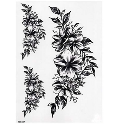 99¢- Temporary Long-Lasting Tattoo Sticker – Semi-Permanent Black Body Art for Men & Women: 1CT