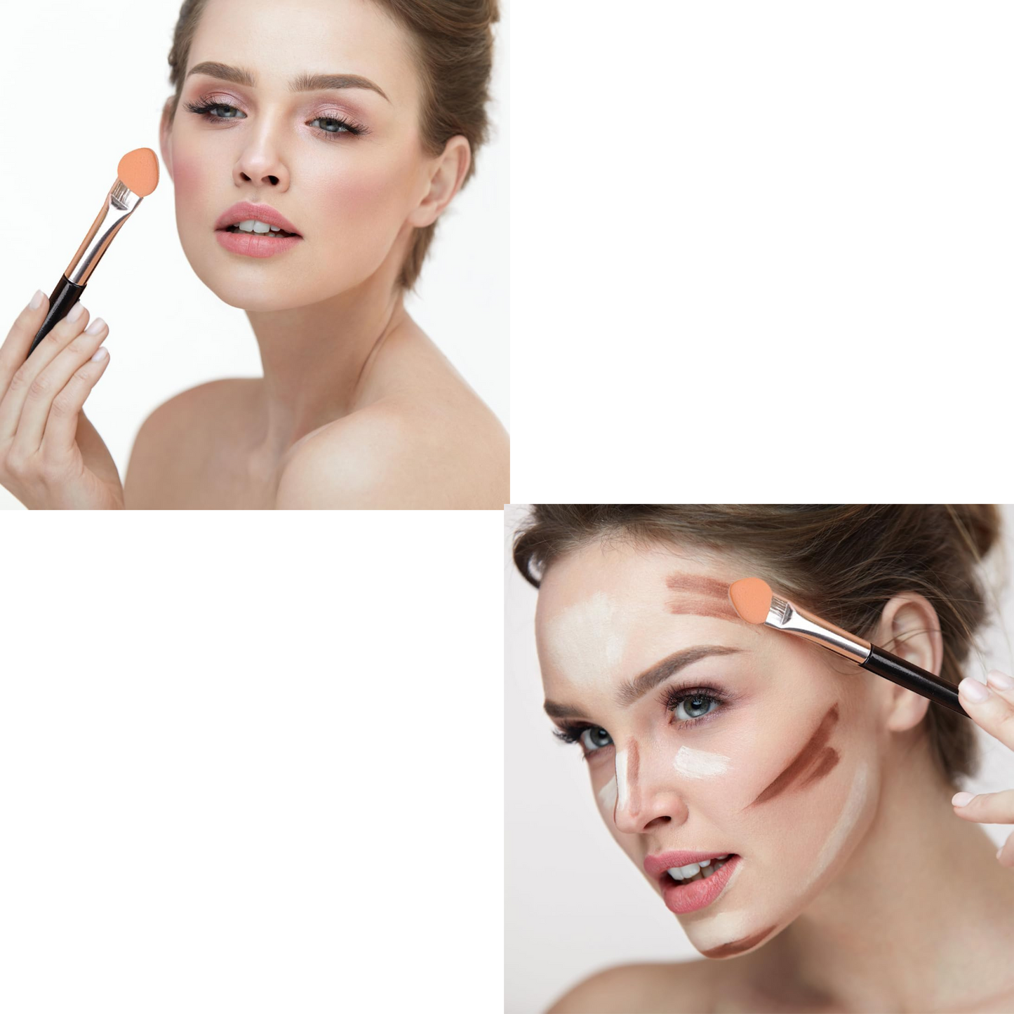 99¢ - 4.6 Inch Eyeshadow Applicator – 4 Pcs Long-Handle Double-Ended Sponge Tip Brushes, 4.6 Inch