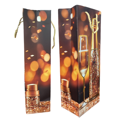 14" x 3.5" Luxury Wine/Bottle Gift Bag:1CT