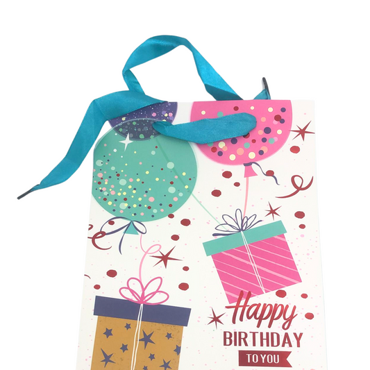 99¢- Birthday Gift Bag – Festive and Reusable Bag for Celebrating Special Moments: 1CT