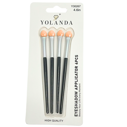 99¢ - 4.6 Inch Eyeshadow Applicator – 4 Pcs Long-Handle Double-Ended Sponge Tip Brushes, 4.6 Inch