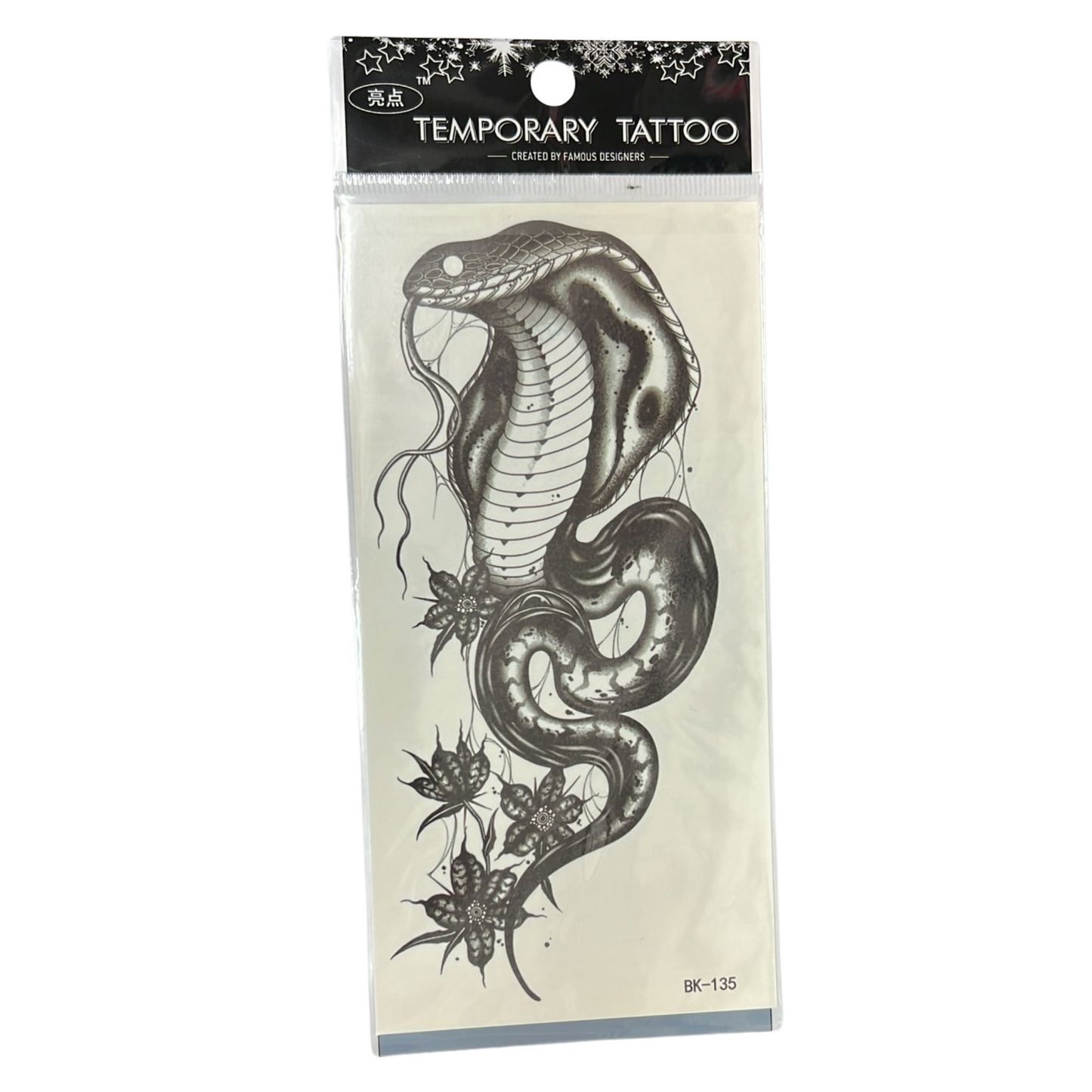 99¢ Temporary Long-Lasting Tattoo Sticker – Semi-Permanent Black Body Art for Men & Women – 1 Count