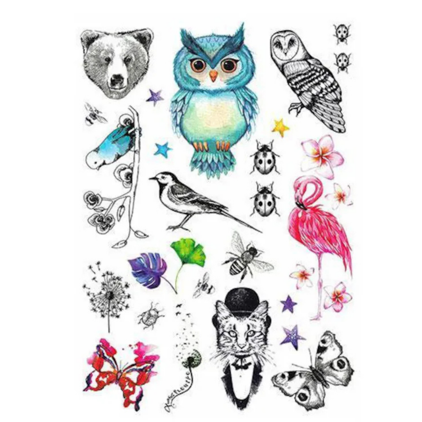 Colored Semi Permanent /Temporary Long-Lasting Tattoo for Kids: 1CT