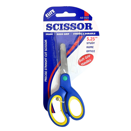 99¢-5.25" Round Tip Stainless Steel Scissors :1CT