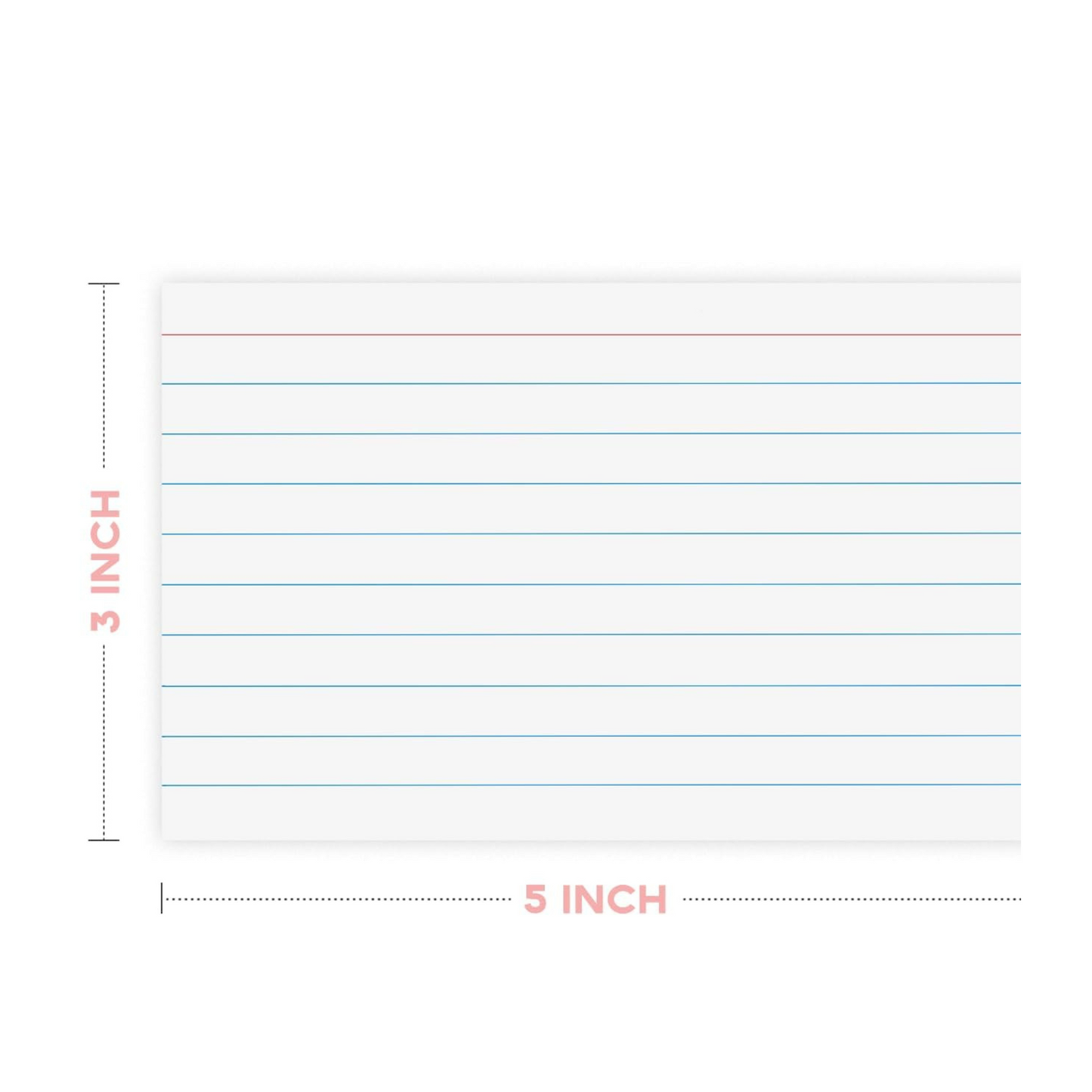 99¢ - 3x5 Inches White & Ruled Index Cards with Spiral Binding – 50 Count, Convenient for Note-Taking, Studying, and Organizing: 1CT