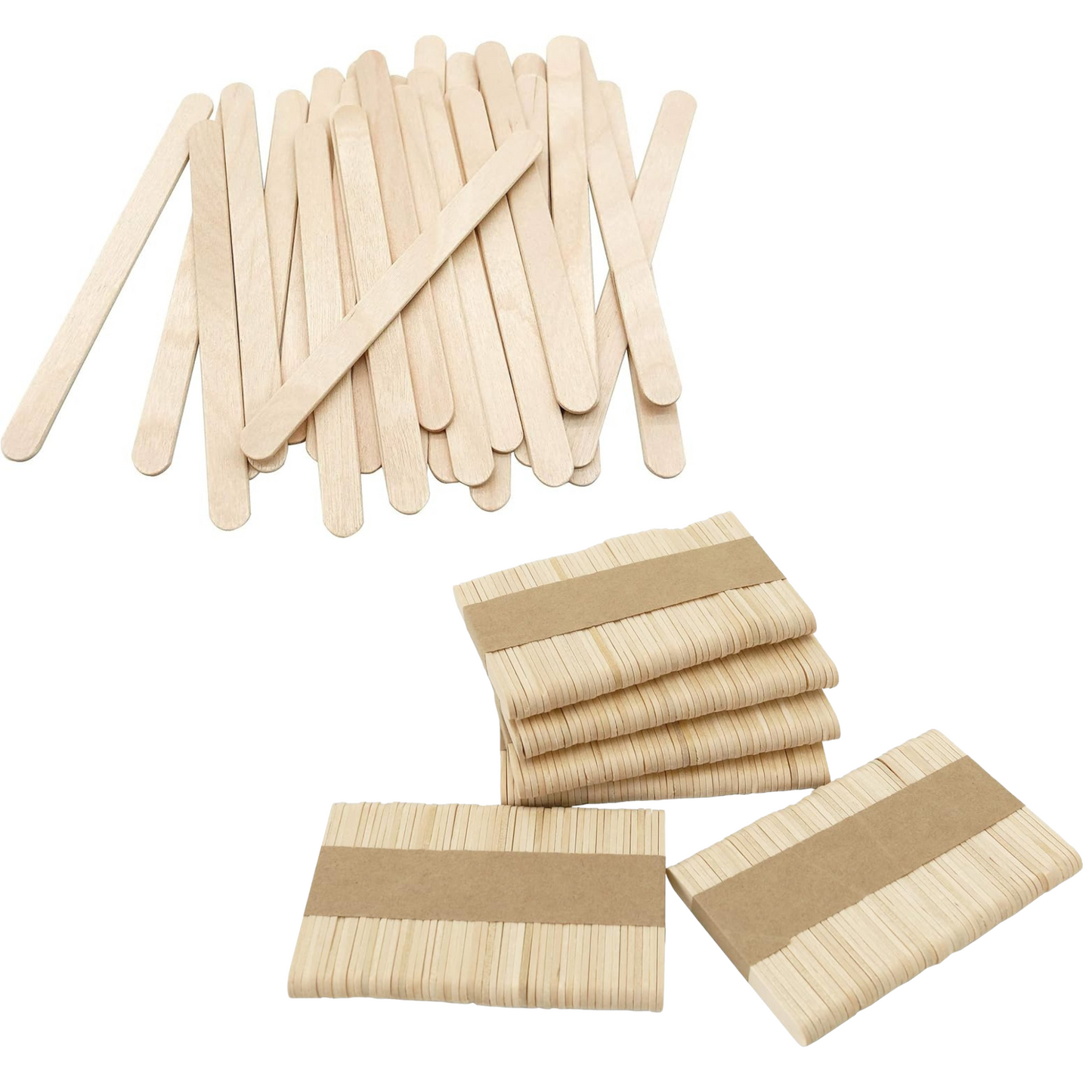 99¢-Incraftables 6" Natural Color Popsicle Craft Sticks – 50 pcs