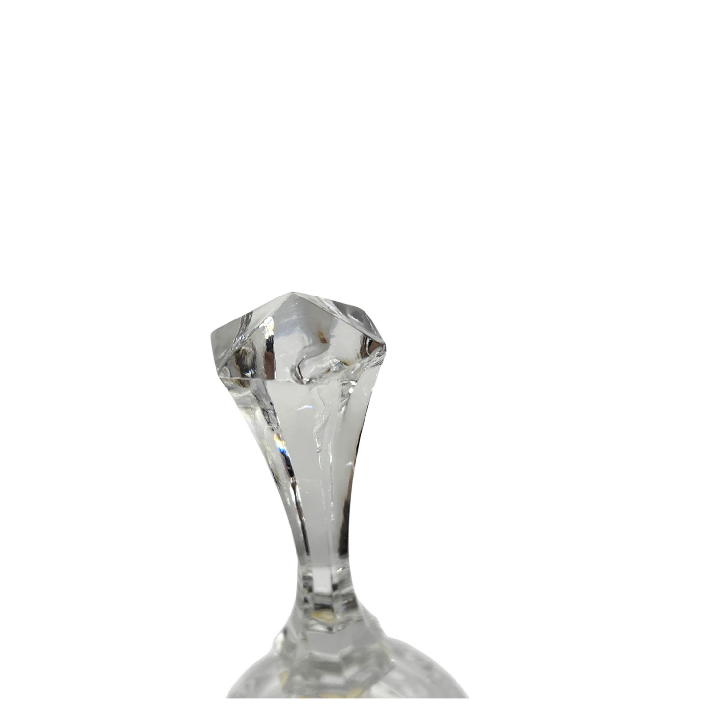 99¢- Handheld Glass Bell – Elegant Decorative Bell for Signaling, Ceremonies, or Décor: 1CT