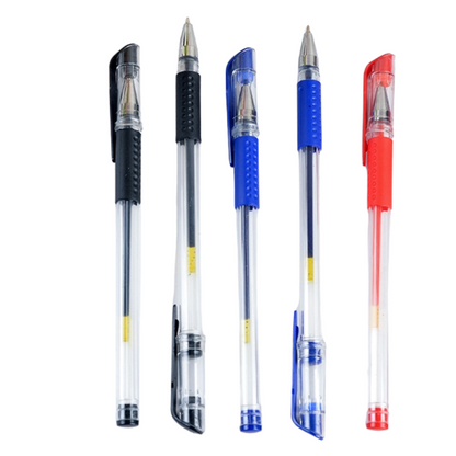 99¢ Elite Series –Gel Pens with Rubber Grips-Multi color:5CT