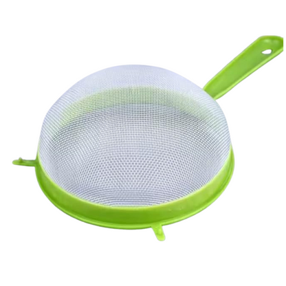 99¢-Plastic Fine Mesh Sifter with Handle – 8 Inch | Wide Fine Mesh Strainer for Flour, Juice, and Tea