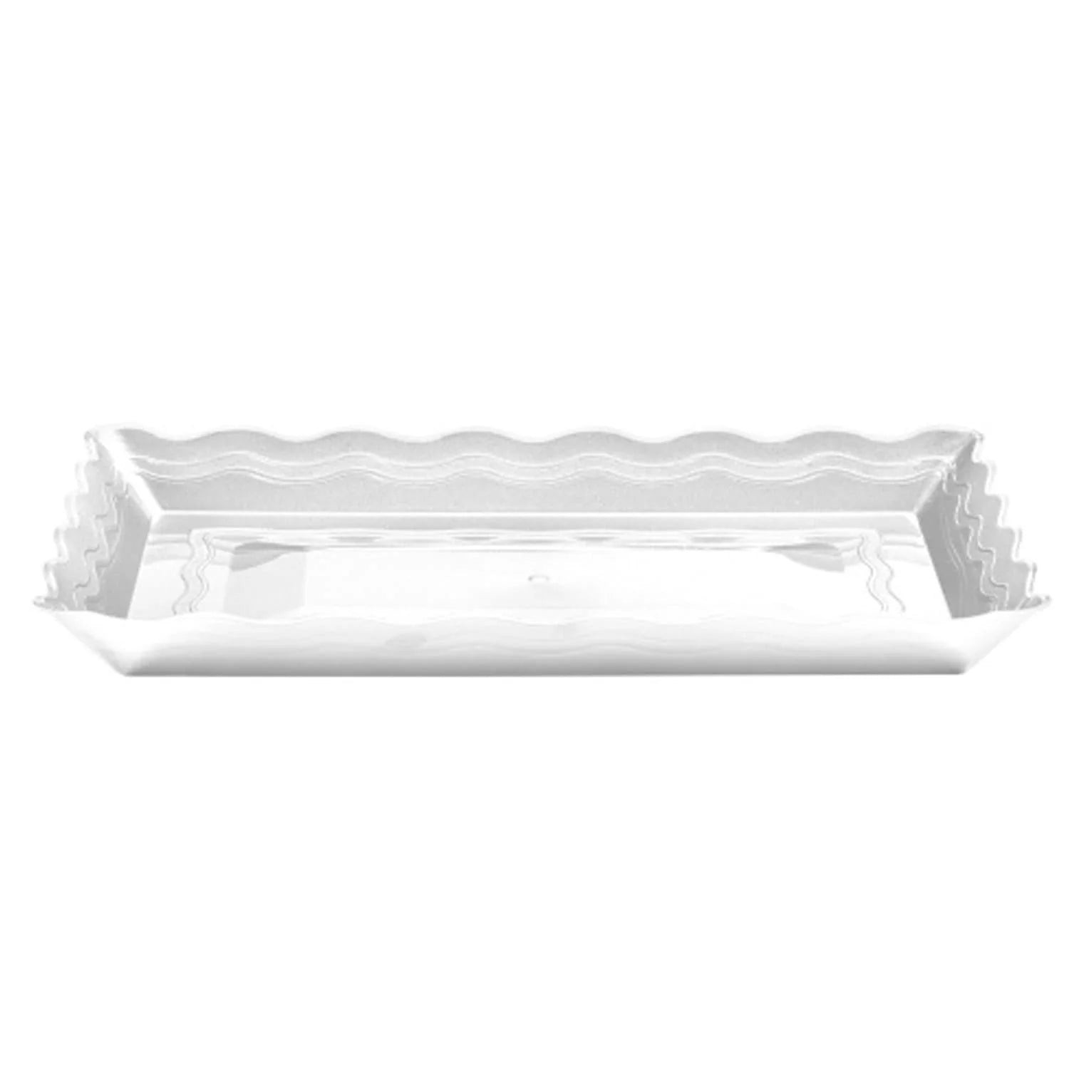 9''X13'' White Plastic Rectangular Tray Kitchen Catalog, Disposable Plates main product image