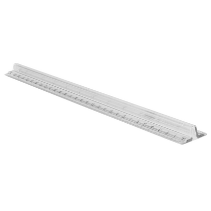 99¢– 12" Raised Grip Aluminium Ruler – Metric & Imperial Scale