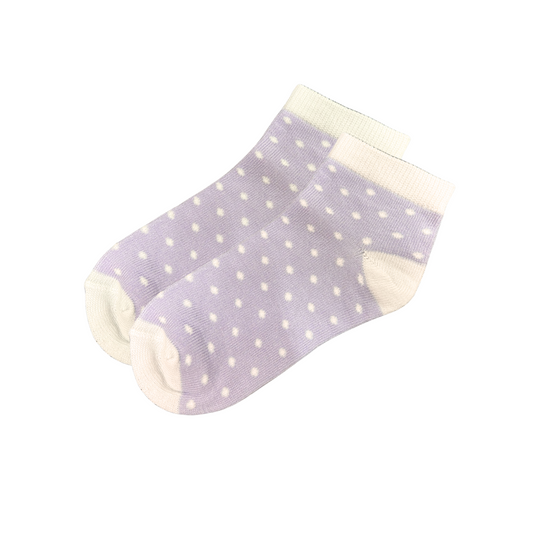 99¢- Soft & Stretchy & Comfort Fit Dotted Purple Kids’ Ankle Socks – 1 Pair