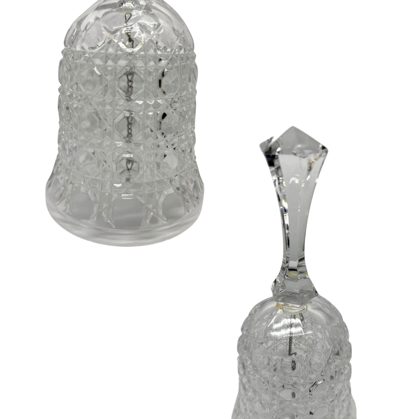 99¢- Handheld Glass Bell – Elegant Decorative Bell for Signaling, Ceremonies, or Décor: 1CT