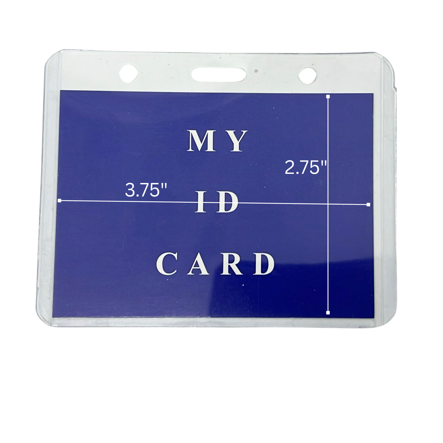 Clear Plastic ID Card Holder with Neck Lanyard:1CT