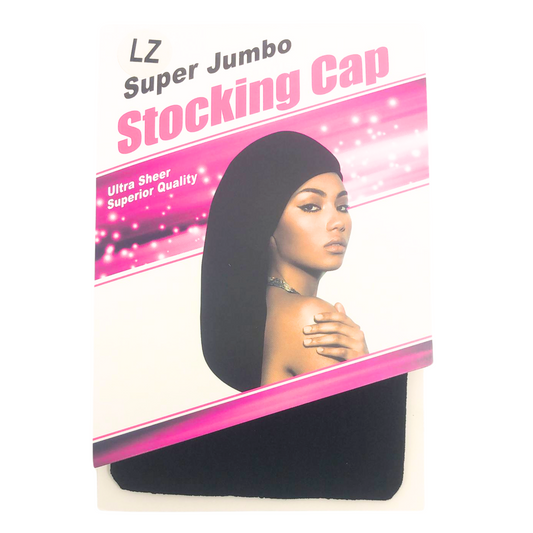 99¢- Super Jumbo Stocking Cap – Extra-Large Stretch Cap for Braids, Locs & Voluminous Styles: 1CT