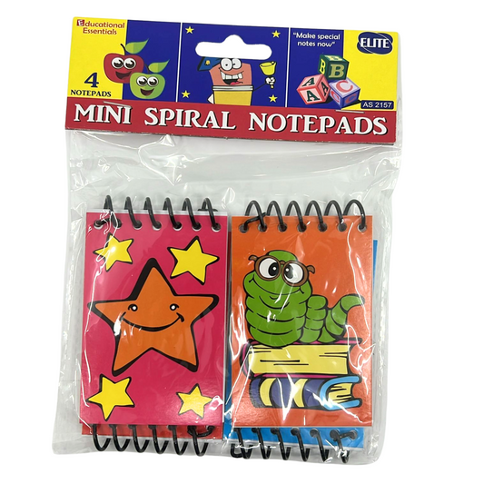 99¢-Mini Spiral Notepads 4 PCS – Compact & Convenient for Notes On the Go