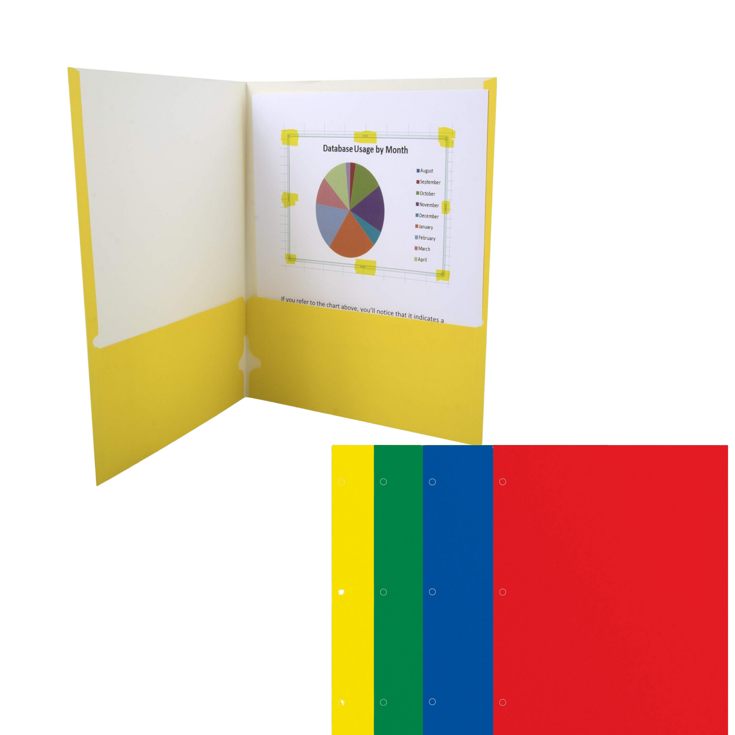 99¢-Paper Folders with Pockets Pocket Folders for 3 Ring Binder:2CT
