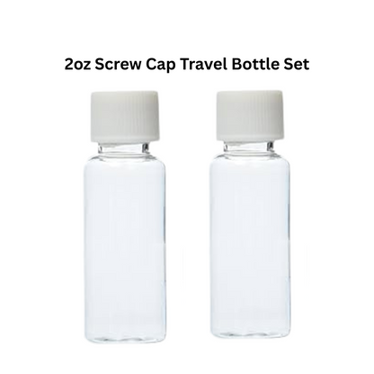 99¢- 2oz Flip Cap Clear Soft Plastic Bottle – 2-Count Refillable Travel and Toiletry Containers for Liquids and Lotions