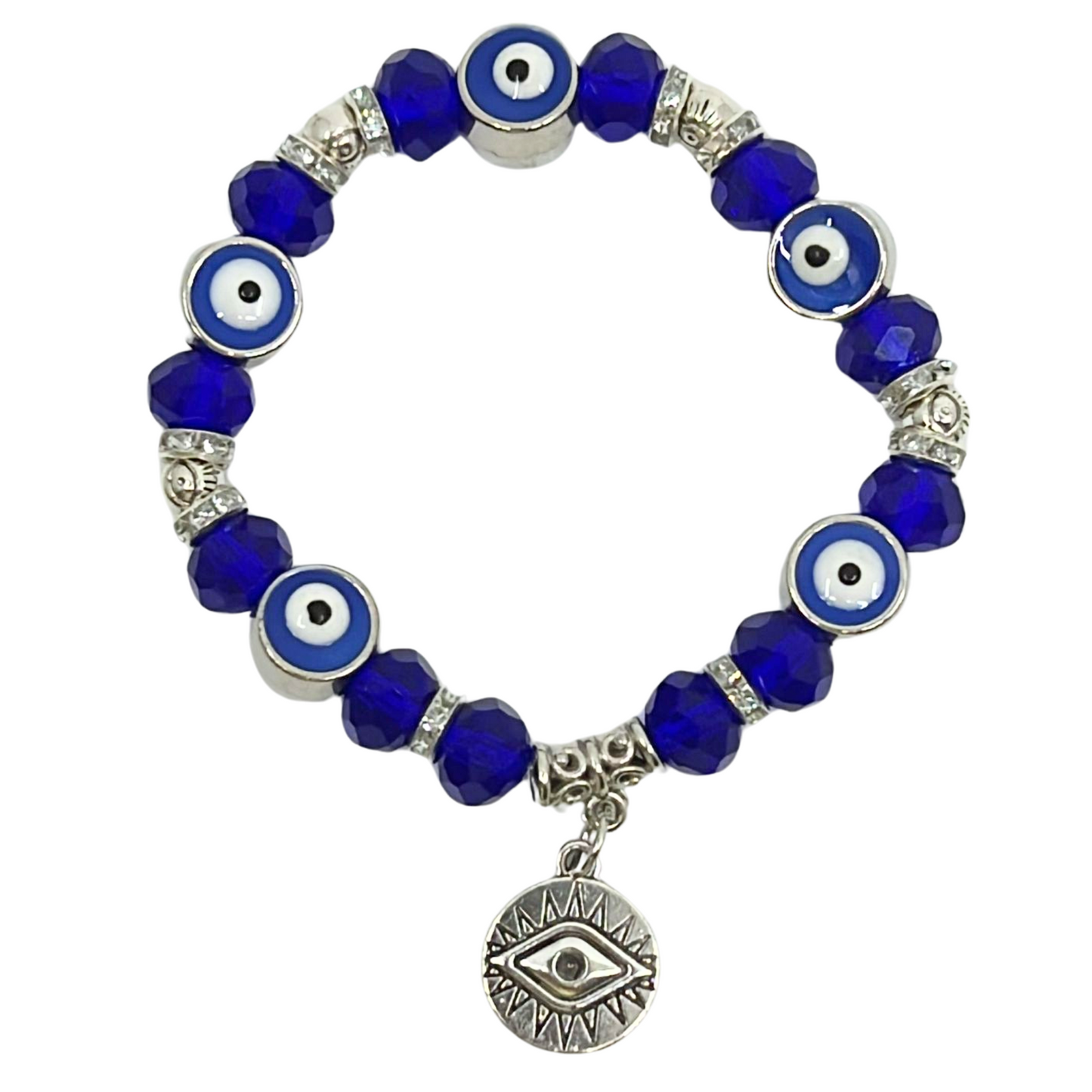 99¢- Evil Eye Colorful Bead Bracelet – Protective Charm Jewelry: 1CT