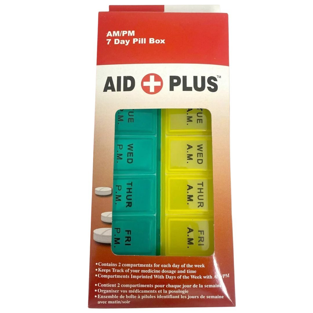AM/PM 7 Day Pill Box Organizer1:CT Personal Care Safety main product image