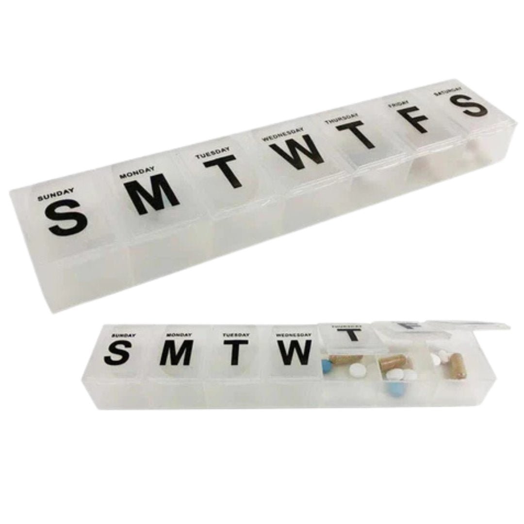 7 Day Plastic Pill Case: 1 Pack Personal Care Safety size and feature image