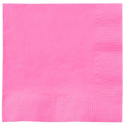 99¢ Hot Pink Lunch Napkins 20 Count Napkins Party Dimensions