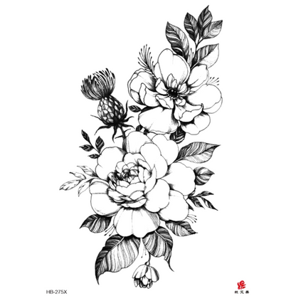 99¢- Temporary Long-Lasting Tattoo Sticker – Semi-Permanent Black Body Art for Men & Women: 1CT