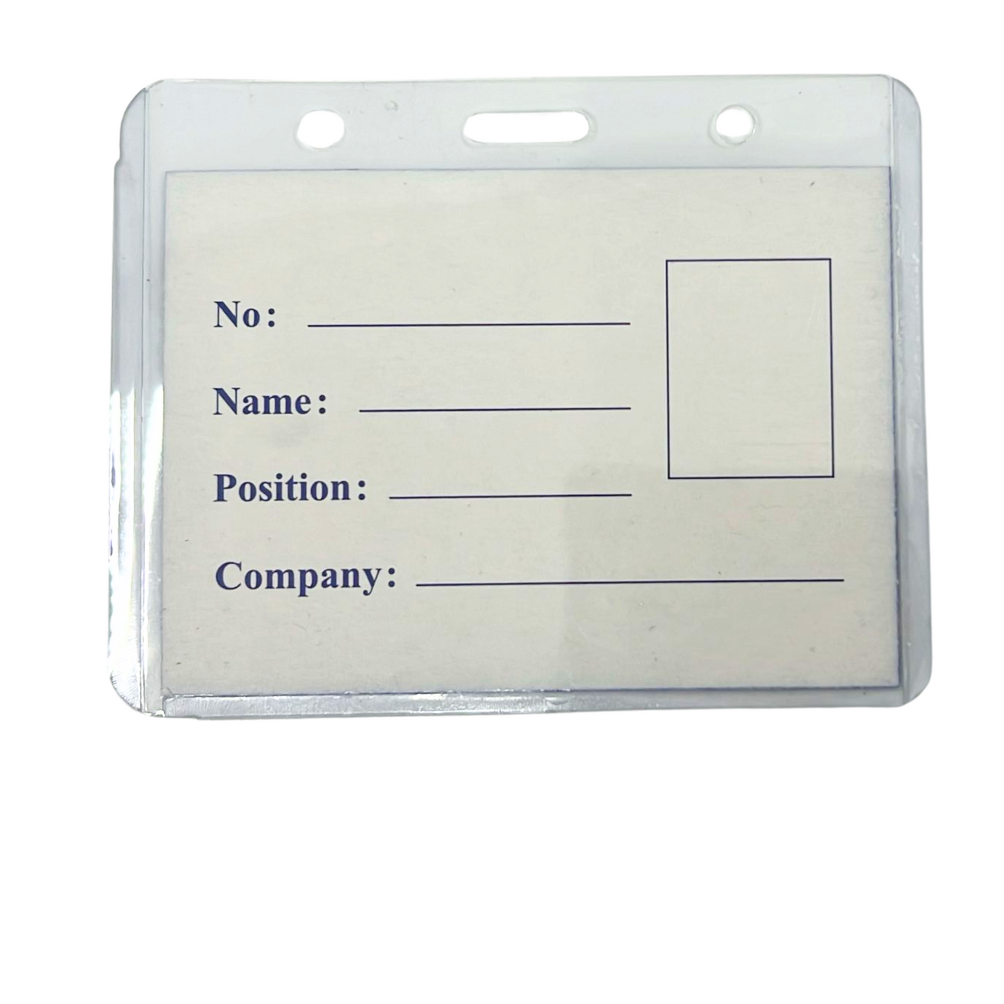 Clear Plastic ID Card Holder with Neck Lanyard:1CT