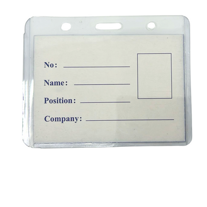 Clear Plastic ID Card Holder with Neck Lanyard:1CT