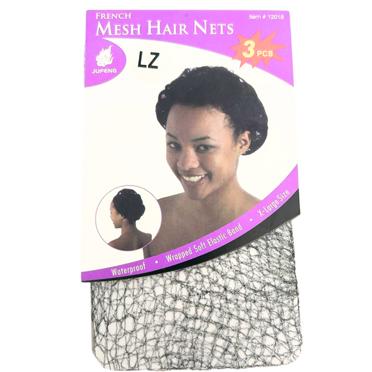99¢- French Mesh Hair Net – Durable, Invisible Hold for Elegant and Secure Hairstyles: 3CT