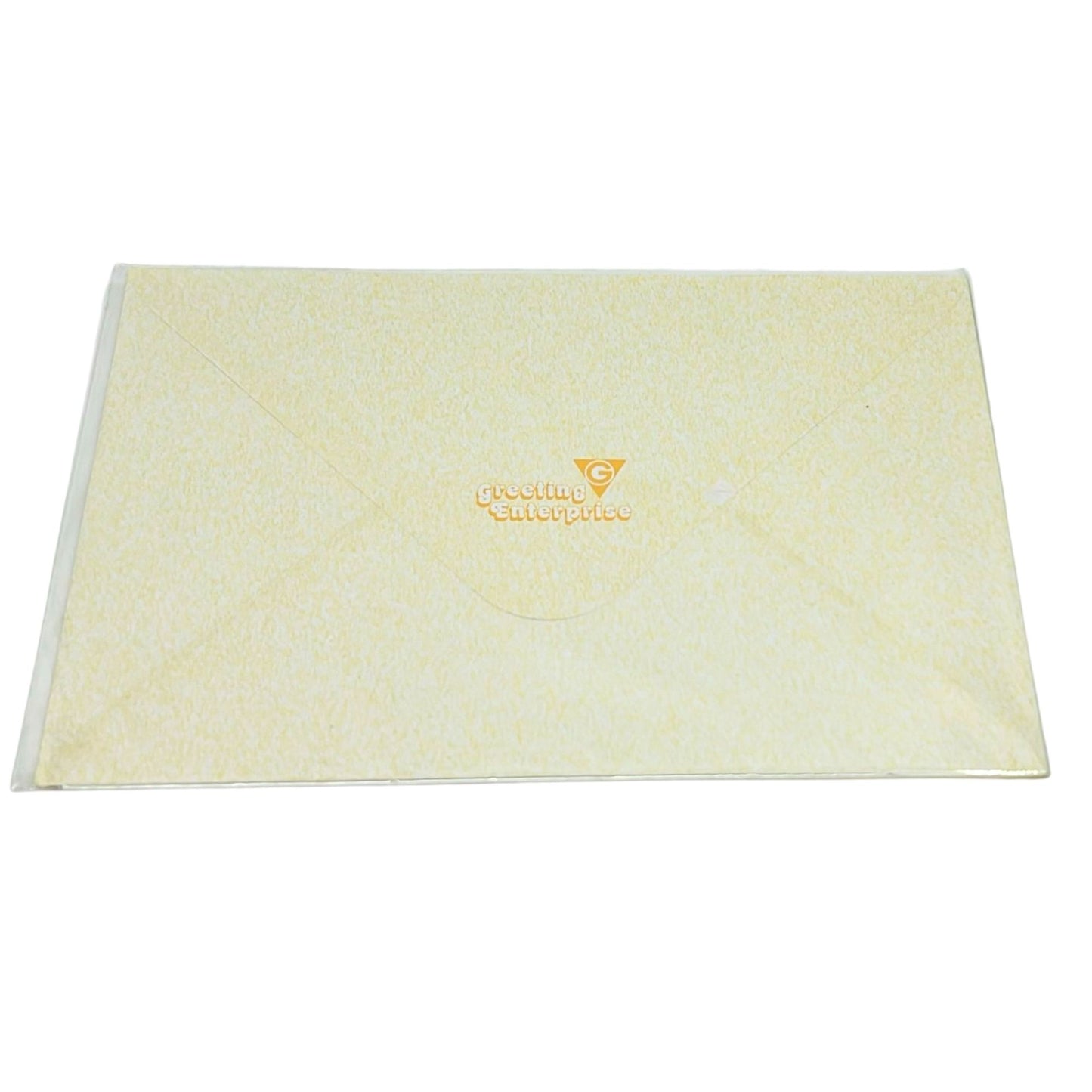 Beige towel with a logo on a white background