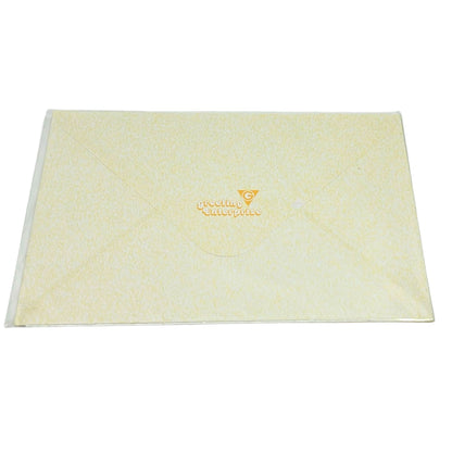 Beige towel with a logo on a white background